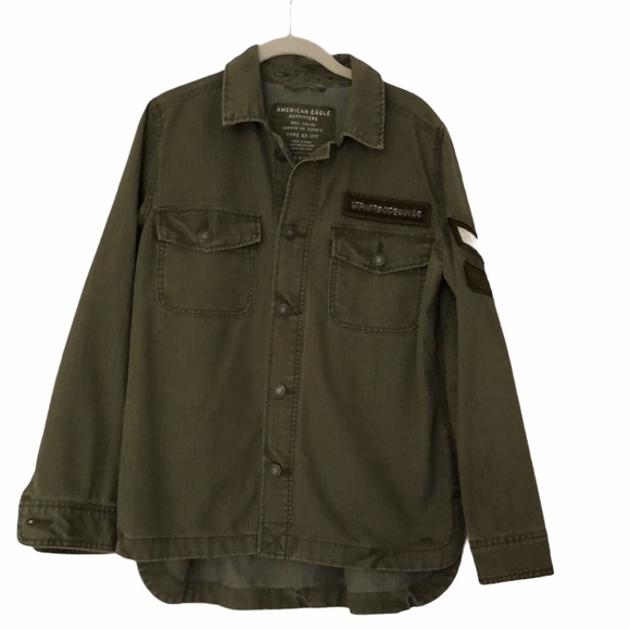 American Eagle Outfitters Tops - American Eagle Military style shirt Green Small